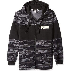 PUMA Camo Full-Zip Hoodie Size Small Jacket School Outdoors Hike